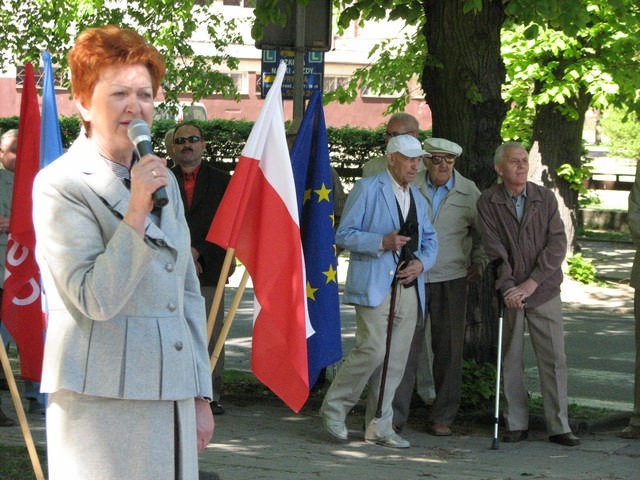 Manifestacja lewicowa w Inowrocławiu 