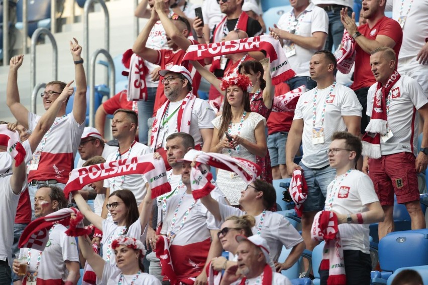 Kibice na meczu Szwecja - Polska w Sankt Petersburgu