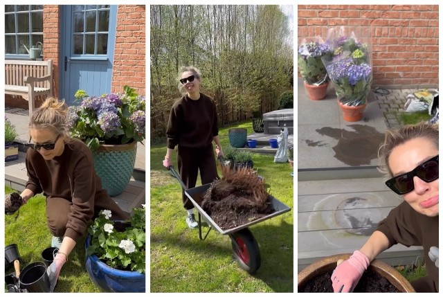 Małgorzata Socha pochwaliła się w swoich mediach społecznościowych pracami, które samodzielnie przeprowadziła w swoich ogrodzie. Zobacz wszystkie zdjęcia ---->