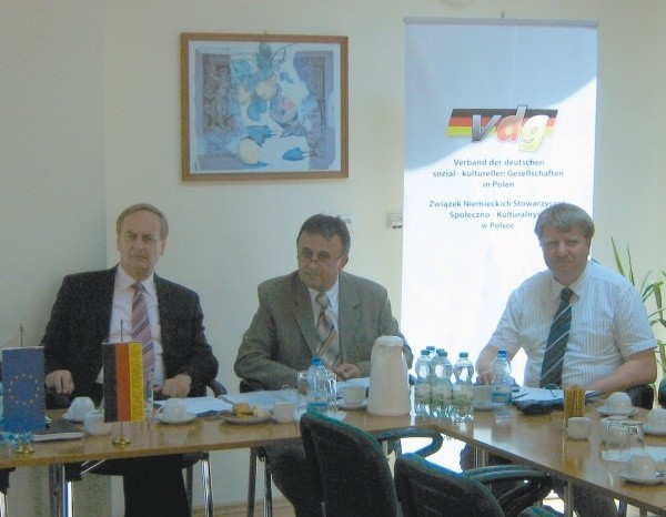 Na zdjęciu od lewej: Rudolf Goetz, Hubert Kołodziej i Karl-Heinz Meilwes.