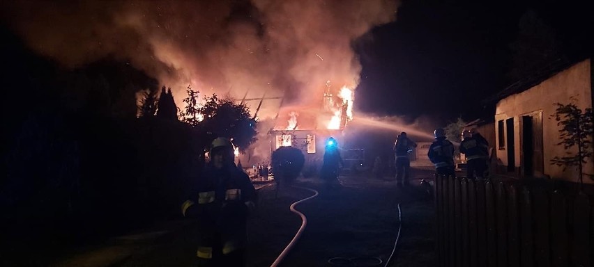 Pożar domu w Bukowanie