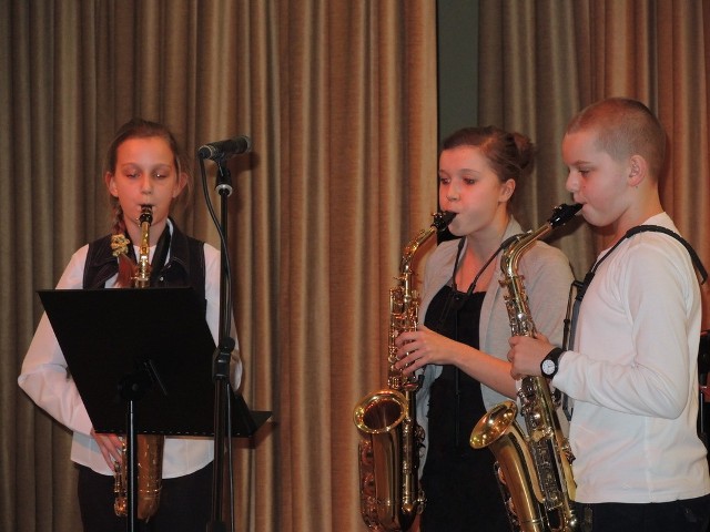Trio saksofonowe z Państwowej Szkoły Muzycznej I Stopnia w Miastku
