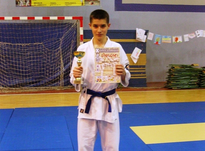 Hubert Dyoniziak  z Brokowskiego Klubu Karate KYOKUSHINKAI...