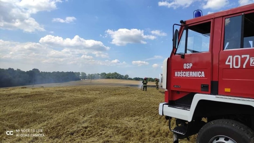 Powiat białogardzki: Pożar ścierniska pod Gruszewem ZDJĘCIA