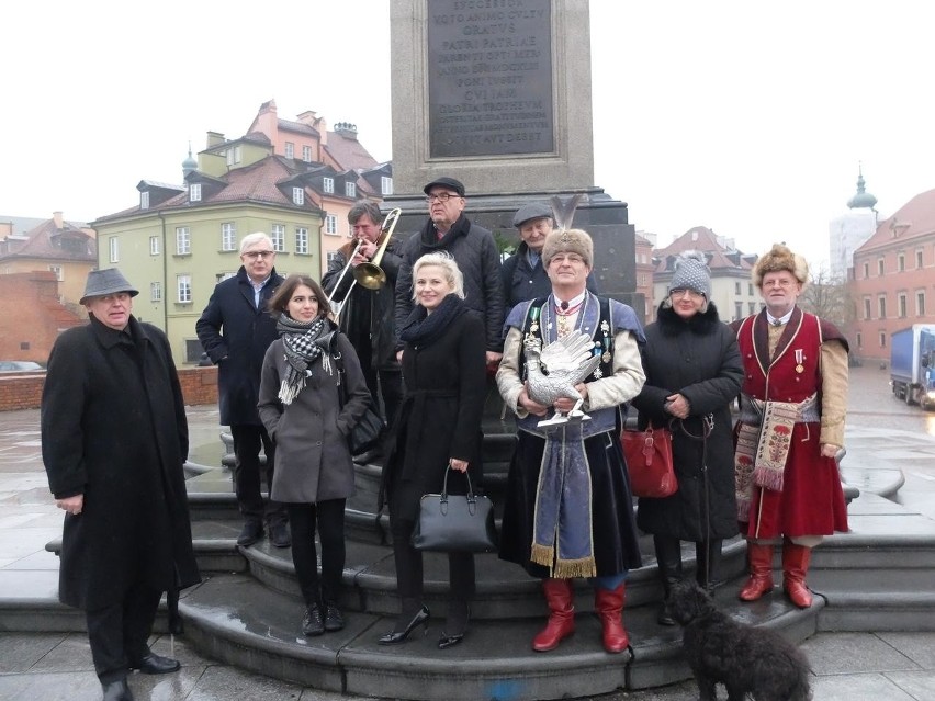 XV-Lecie Klubu Krakowian w Warszawie - hejnał pod Zygmuntem III Wazą