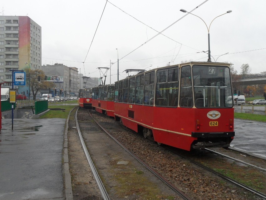W ścisłym centrum Sosnowca tramwaje, z powodu robót,...