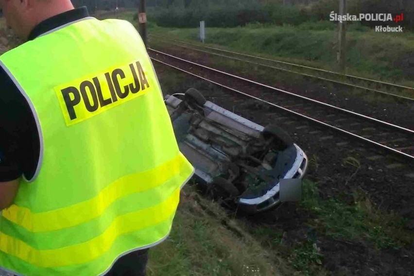 Kłobuck: Kierowca z 3 promilami spadł z nasypu kolejowego