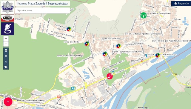 Krajowa Mapa Zagrożeń Bezpieczeństwa działa od 2016 roku. W ubiegłym roku bydgoska policja informowała, że (w ciągu jednego roku) odnotowano na niej w całym Kujawsko-Pomorskiem ponad 4,3 tys. sygnałów o zagrożeniach