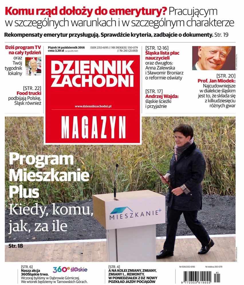 Zobacz alternatywne okładki magazynowego wydania "Dziennika Zachodniego" [14.10.2016]