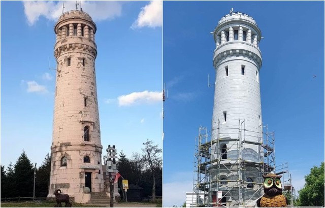 Po ponad dwóch latach dobiegł końca remont wieży na Wielkiej Sowie w Górach Sowich.