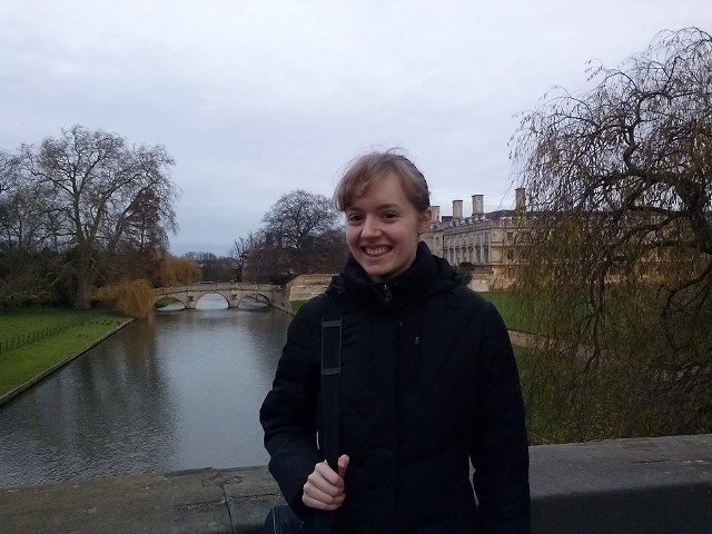 Katarzyna Zych dziękuje wszystkim, którzy pomogli spełnić jej marzenie- studia w Cambridge.