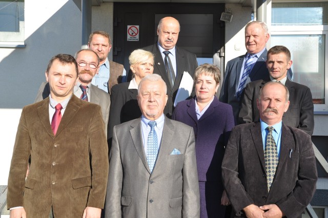 Zagrodnik, Stanisław Zdunek, Jerzy Sikora i wójt Janusz Babiński.