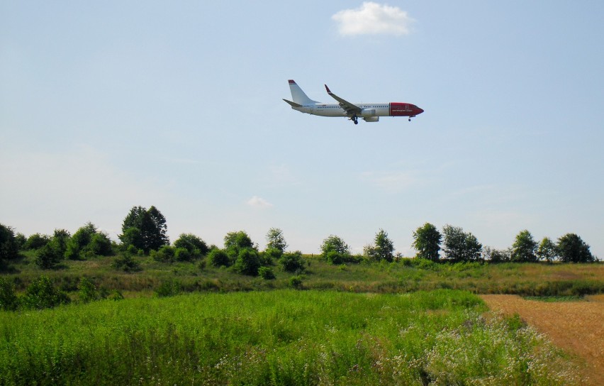 Samoloty lądujące od Krakowa omijają drzewa o kilkanaście...