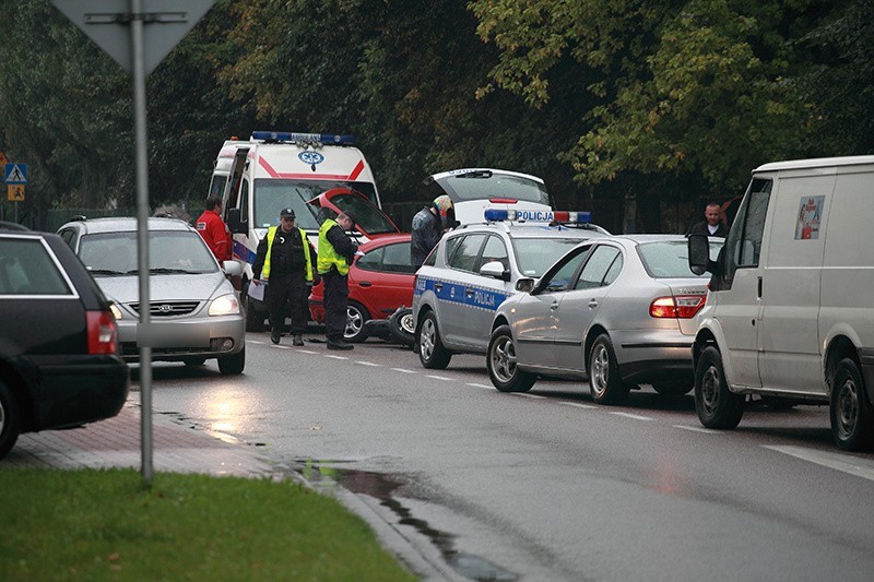 Wypadek na ul. Wróblewskiego w Ustce...