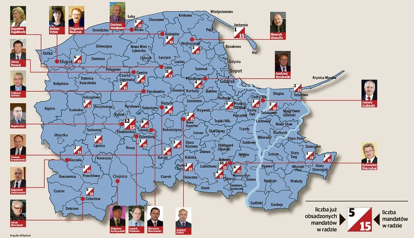 Wybory samorządowe 2014. Na Pomorzu są kandydaci, którzy nie mają konkurencji [INTERAKTYWNA MAPA]