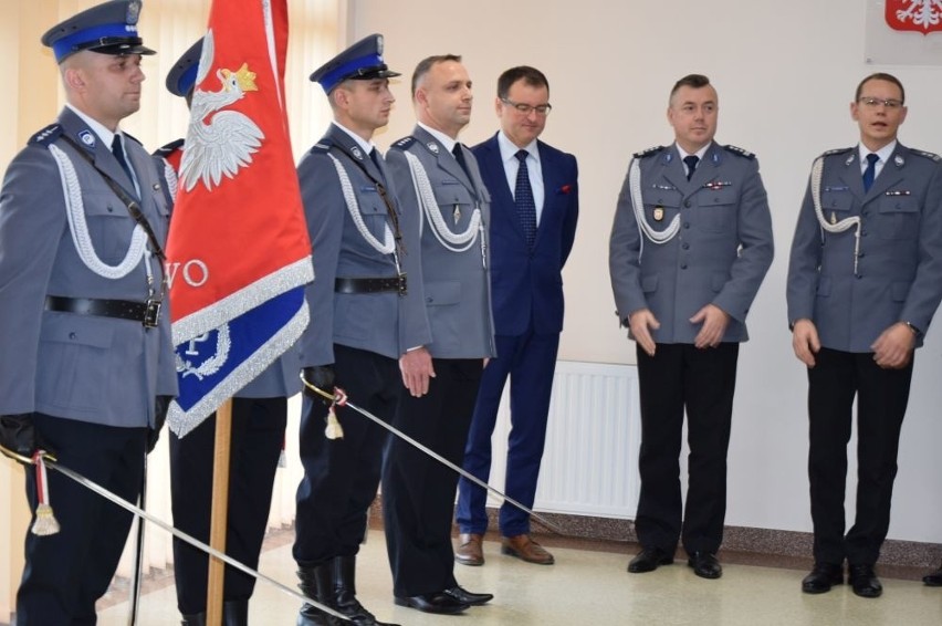 Podczas uroczystości komendant wojewódzki policji insp....