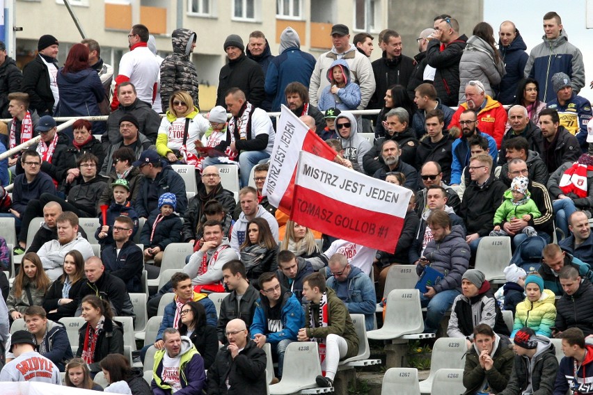 Kibice na meczu Polonia Bydgoszcz - Stal Rzeszów