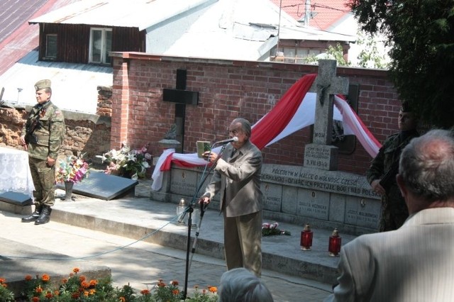 Jan Lasota, uczestnik bitwy pod Pielaszowem wspominał w czasie sandomierskich uroczystości tragiczne wydarzenia sprzed 68 lat.