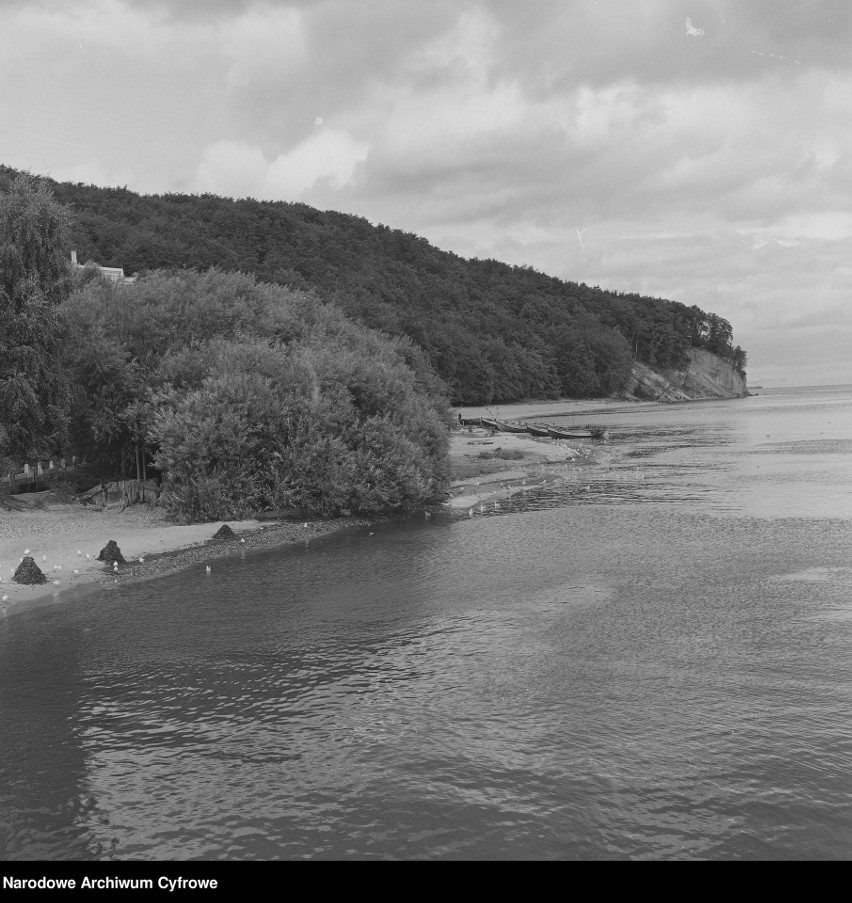 Klif i osada rybacka w Orłowie. 1971 rok.