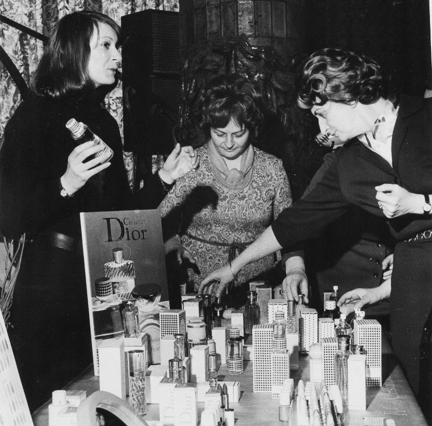 Prezentacja kosmetyków Dior, Katowice 1973 r.