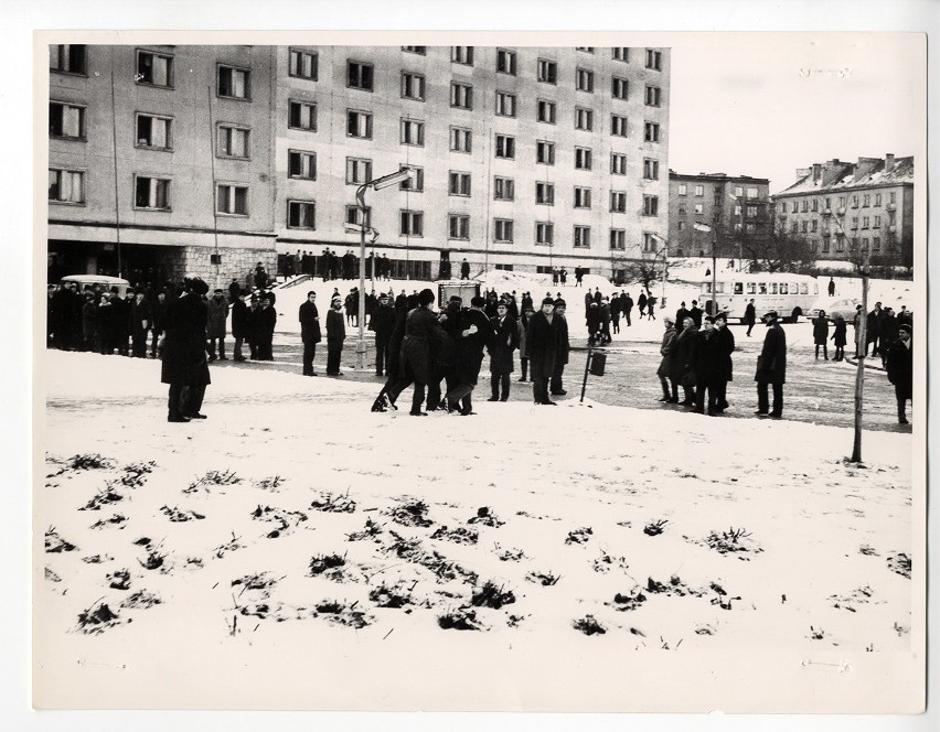 Lublin. Manifestacja studentka w dniu 11 marca 1968 roku...