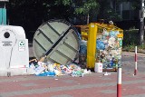 Śmieci walają się na ul. Gołębiej
