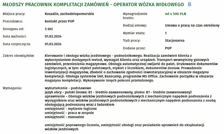 Nowe oferty pracy w Koszalinie i okolicach. Sprawdź!
