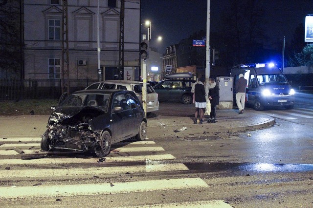 Wypadek na skrzyżowaniu Gdańskiej i Struga w Łodzi