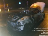 Sportowe Audi spłonęło w Warszawie. Należało do znanej wypożyczalni. Co było przyczyną pożaru?