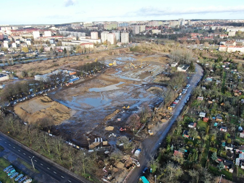 Budowa aquaparku Fabryka Wody w Szczecinie - stan na...