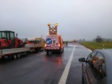 Wypadek na A1 na wysokości wsi Rynkówka. Kolizja dwóch samochodów ciężarowych, jeden z nich przewoził paliwo lotnicze