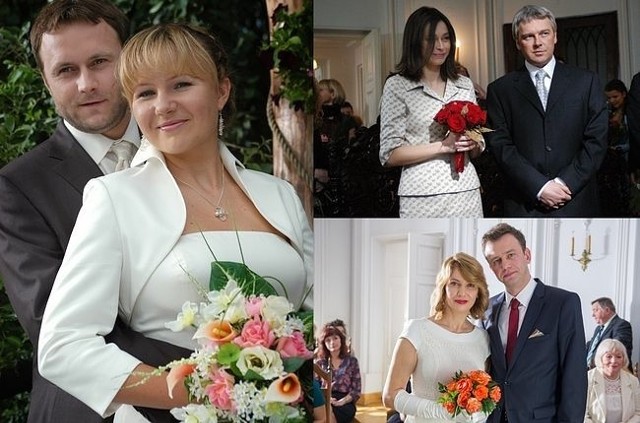 W 2000. odcinku "Na Wspólnej" oglądaliśmy podwójny ślub Moniki i Damiana oraz Joanny i Bogdana. Które pary jeszcze stanęły przed ołtarzem w serialu? (fot. AplusC)