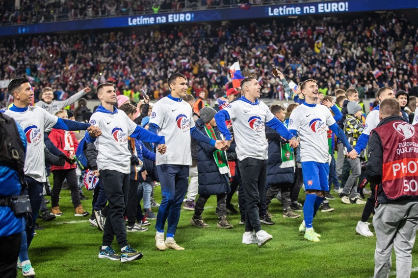 Radość Słowacji z awansu na Euro 2024