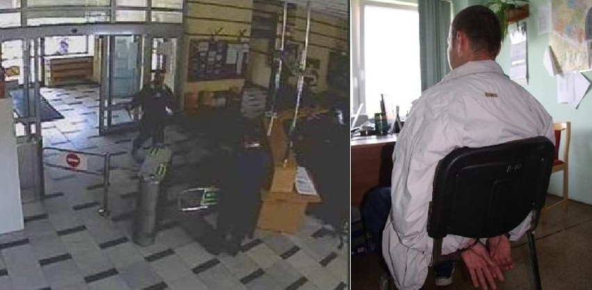 Są zdjęcia z kamery, która zarejestrowała jak szaleniec zaatakował nożem dwie osoby