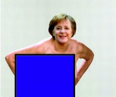 Fotomontaż przedstawiający nagą Angelę Merkel można było oglądać tylko przez trzy dni