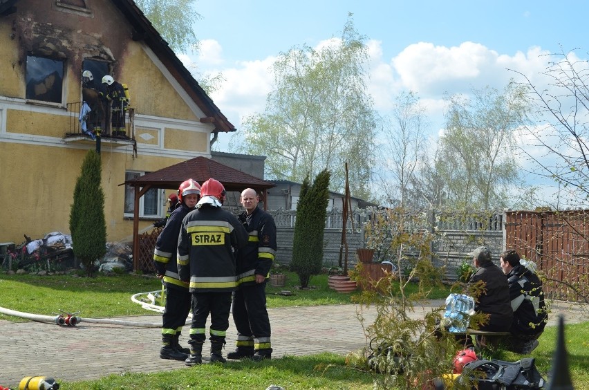 Pożar domu w Kluczach