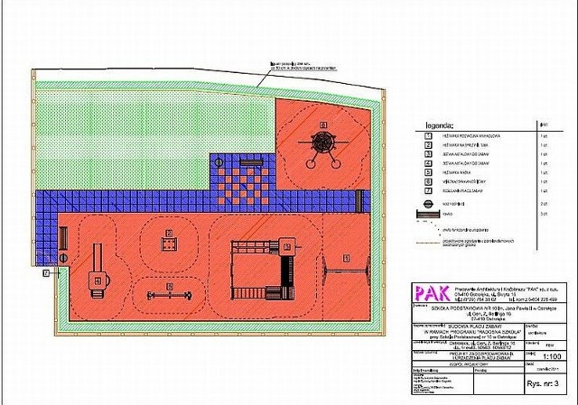 Projekt placu zabaw, który powstanie przy Szkole Podstawowej nr 10