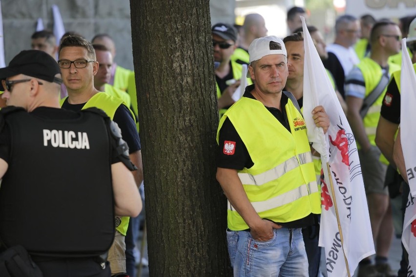 Protest JSW w Warszawie