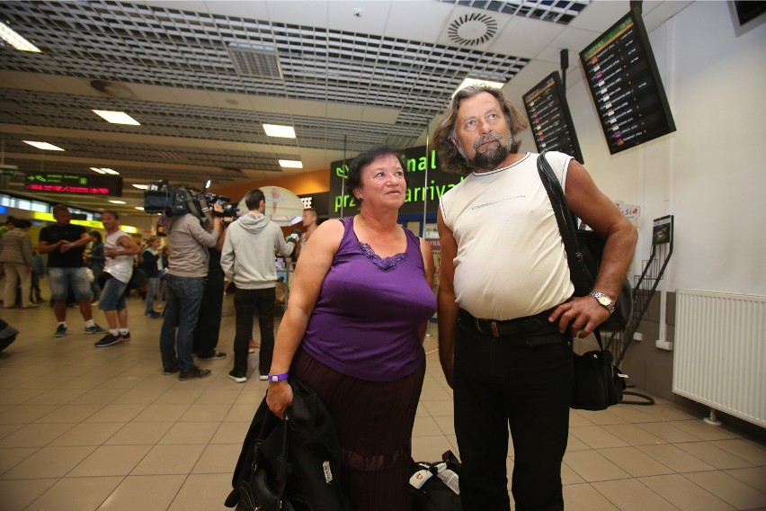 Turyści na lotnisku w Pyrzowicach