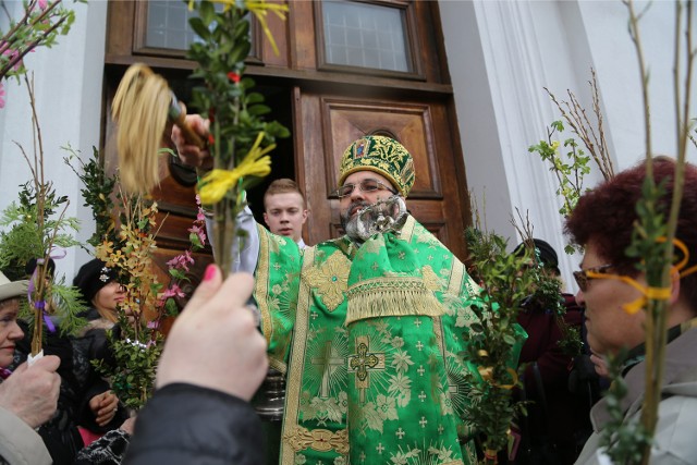 2015-04-05 bialystok prawoslawna niedziela palmowa biskup arcybiskup jakub fot. anatol chomicz / polskapresse