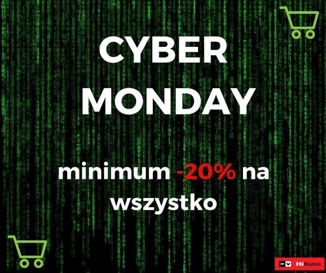 Cyber Monday w InternecieHiMountain.plTylko dzisiaj do godziny 24.00! 