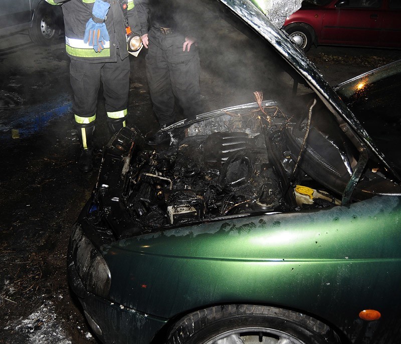 Pożar auta przy ulicy Curie-Skłodowskiej