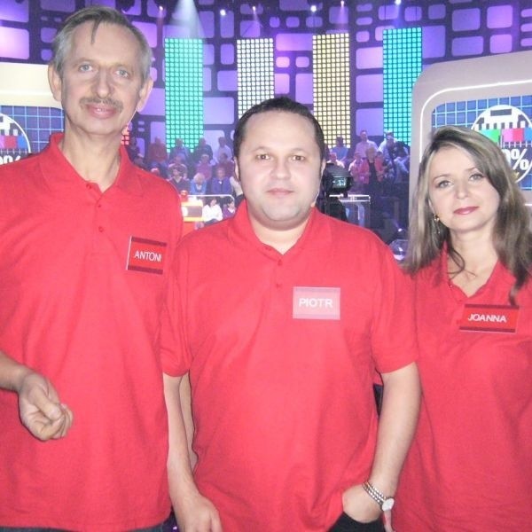 Drużyna z Kielc. Od lewej Wit Chamera, Piotr Litwin i Joanna Litwin.