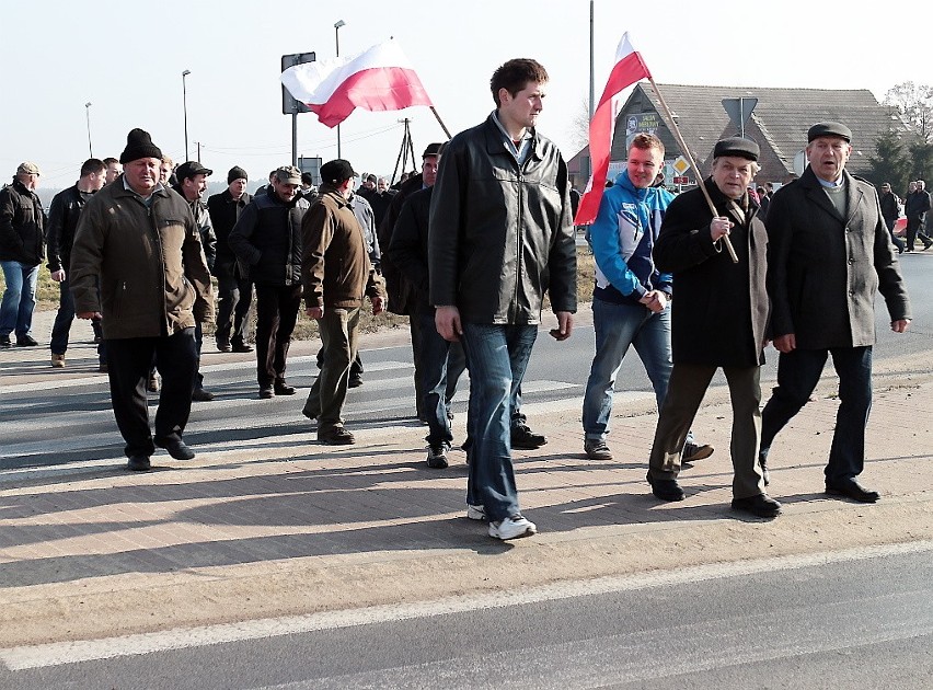 Protest rolników w Lipnicy pod Wąbrzeźnem