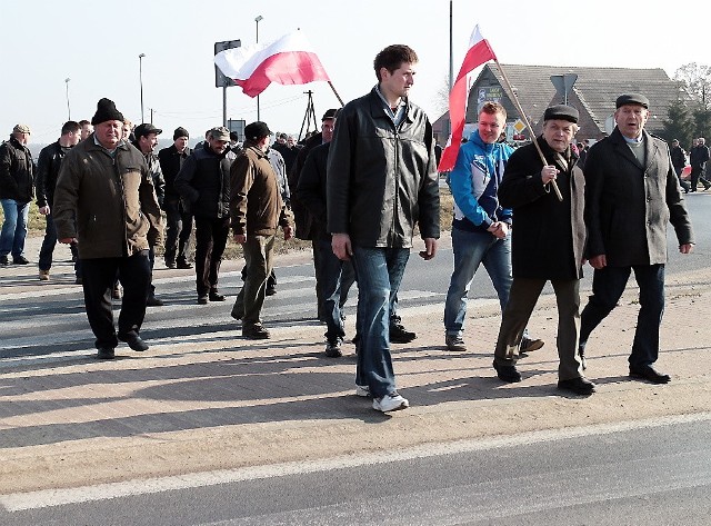 Protest rolników w Lipnicy pod Wąbrzeźnem