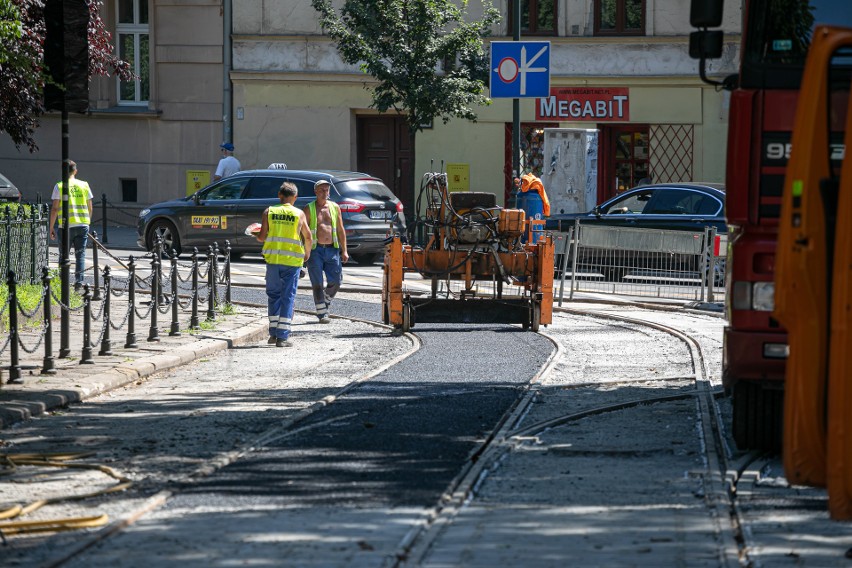 Remont torowiska na skrzyżowaniu ulic Dominikańskiej i św....