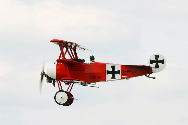 Zrekonstruowany Fokker Dr. I. Takim samolotem latał pod koniec życia Manfred von Richthofen [1]