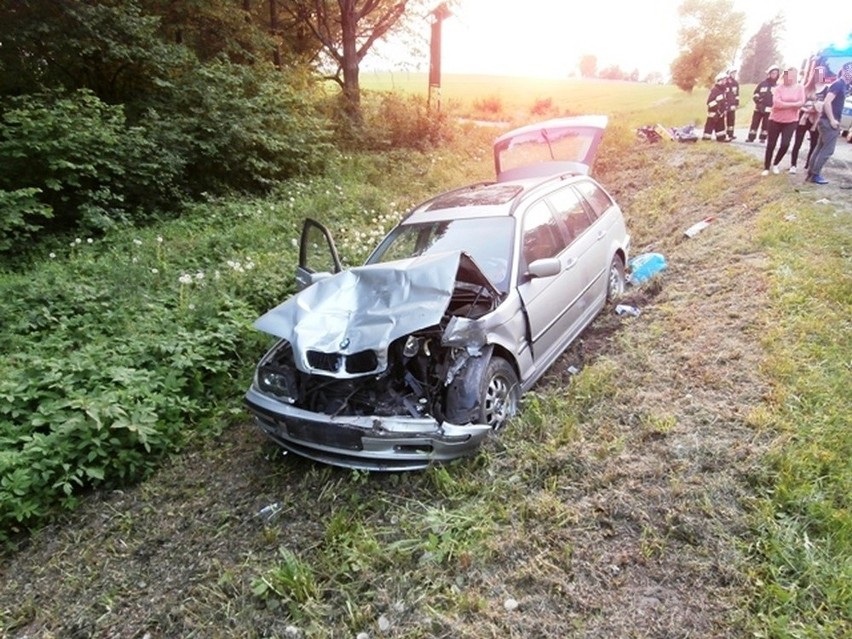 Wypadek na drodze krajowej nr 65 w okolicach Knyszyna