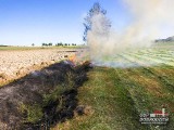 Prawie hektar suchych traw spłonął koło Dobrodzienia [zdjęcia]