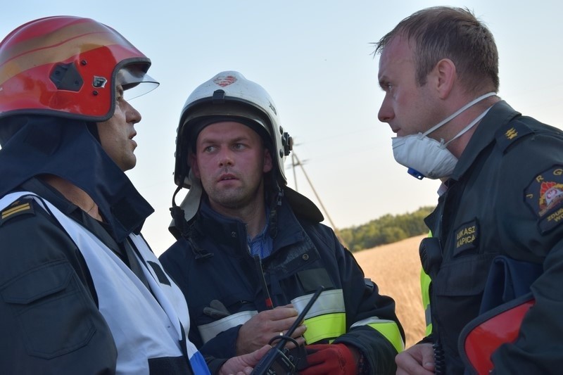 Pożar wysypiska śmieci w Mostkach koło Zduńskiej Woli